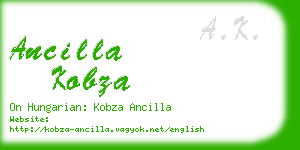 ancilla kobza business card